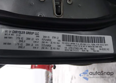 2010 Dodge Ram 1500 Slt/Sport/Trx из США, поврежденный, VIN 1D7RV1GT5AS211446